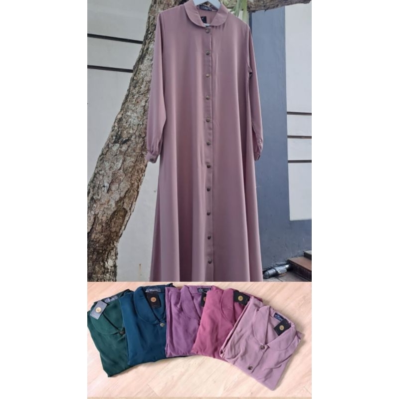 Gamis Buraidah by Al Hauraa - Buraidah by Al Hauraa - Gamis Terbaru Al Hauraa - Gamis Kancing - Gami