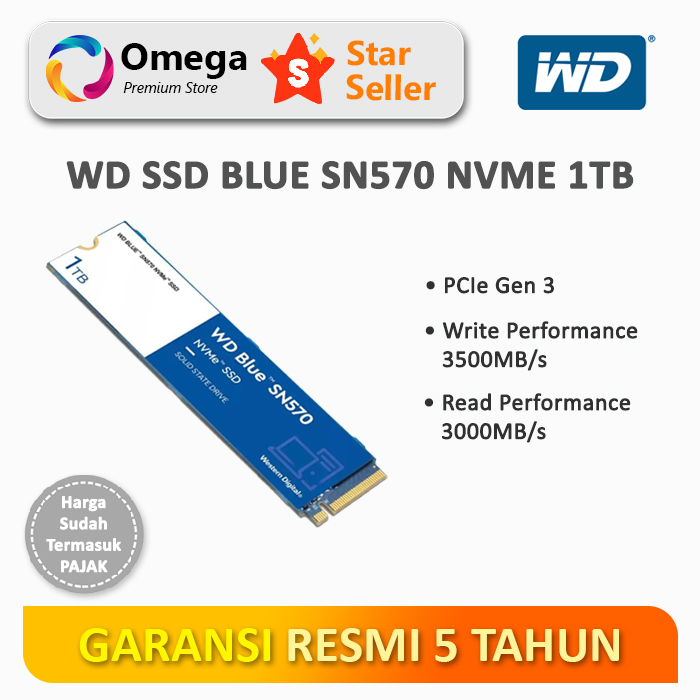 SSD WD Blue SN570 1TB - SSD M.2 NVMe PCIe