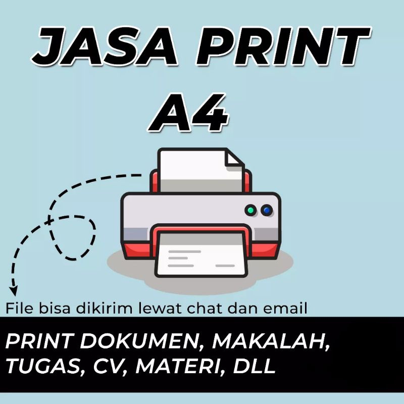 

Print Dokumen A4 Cetak HVS Hitam Putih / Warna