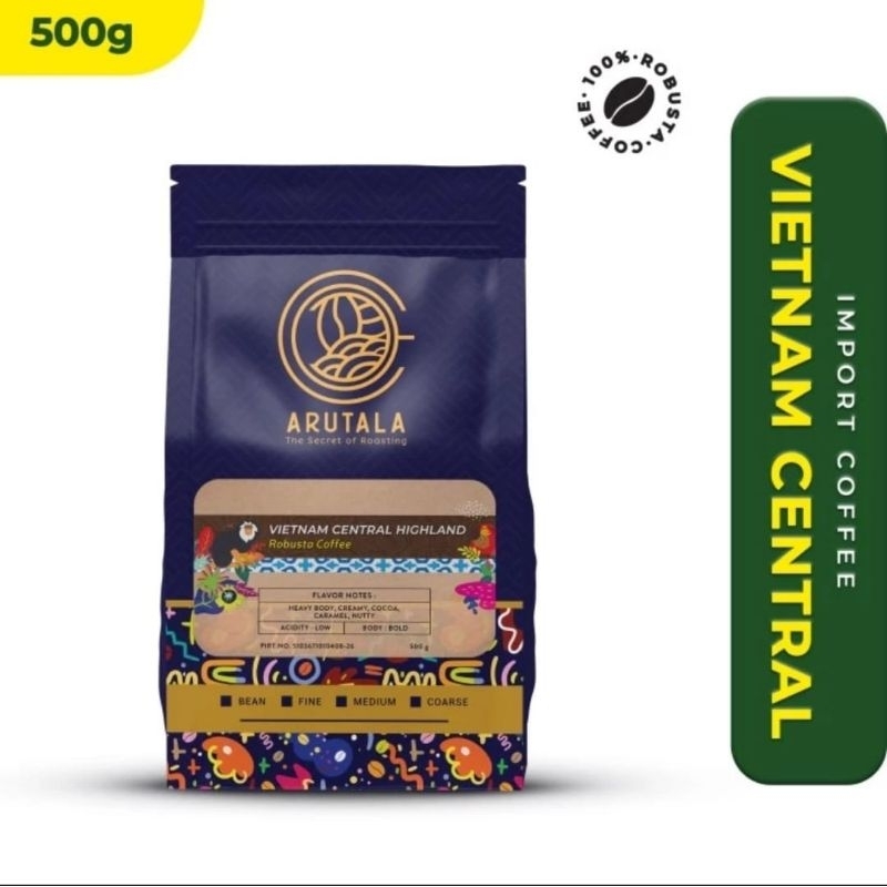 

ARUTALA Kopi Vietnam Central Highland Robusta 500 gram - Biji