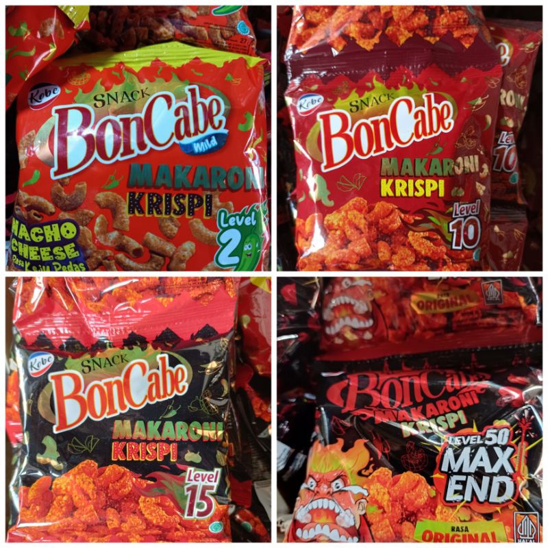 

boncabe makaroni krispi 1 renceng isi 10 pcs