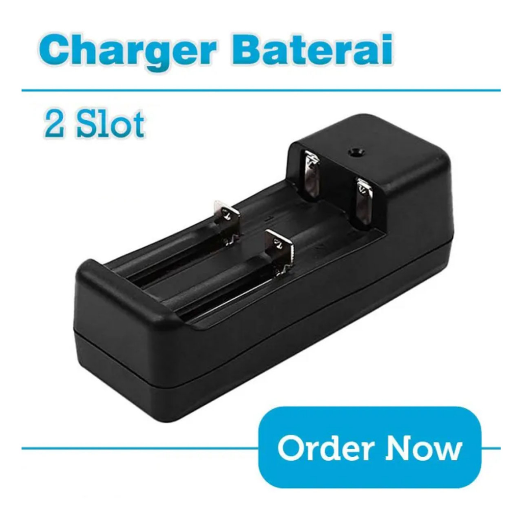 Charger Baterai Universal 2 Slot Fast Charging / Alat Cas Batre 18650