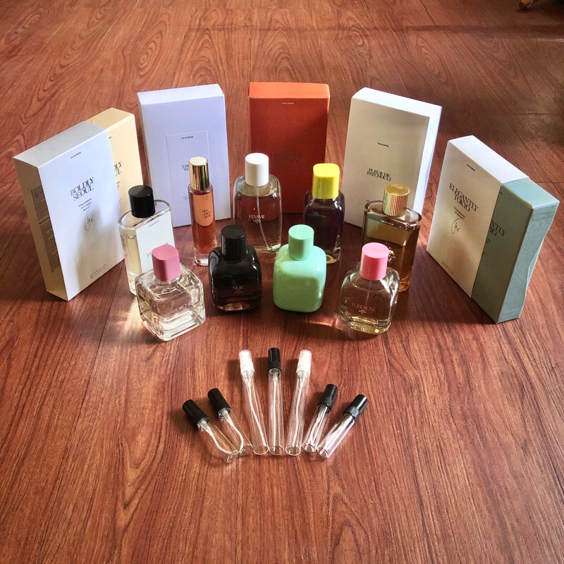 Decant 10ml Zara Femme, Tuberose, Nuit, Go Fruity, Evening Maiden Orchid, Elegantly Tokyo, Boldly Se