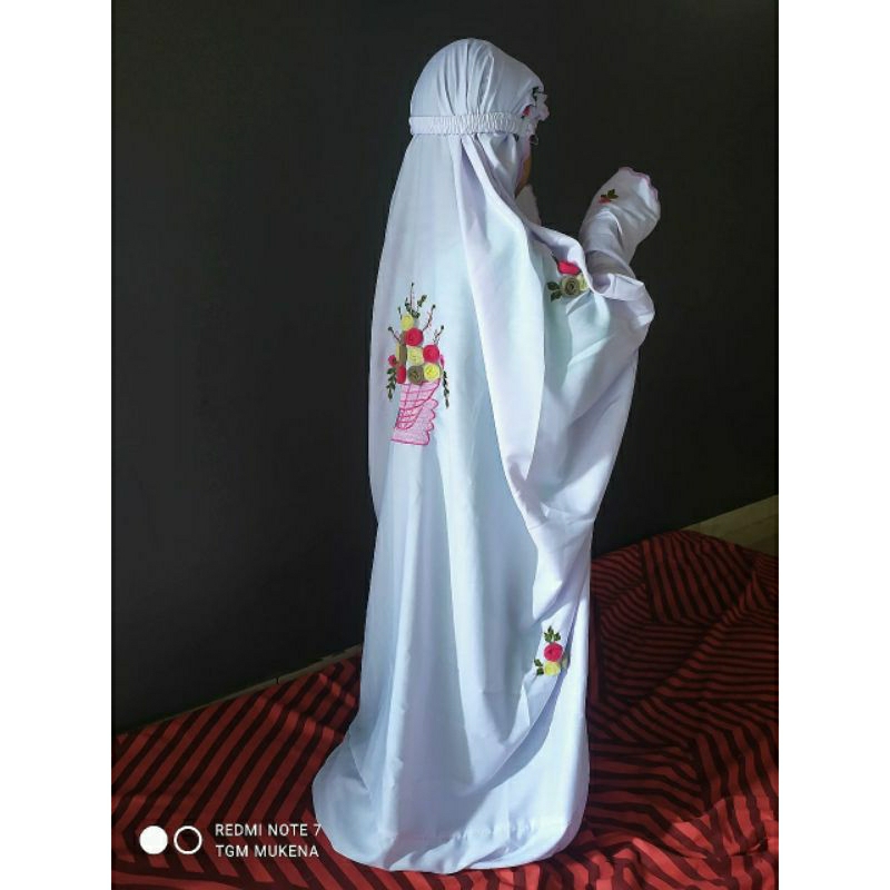 Mukena polino tile anak L 456 SD mukena polino bordir terusan polino warna polino dewasa polino hita