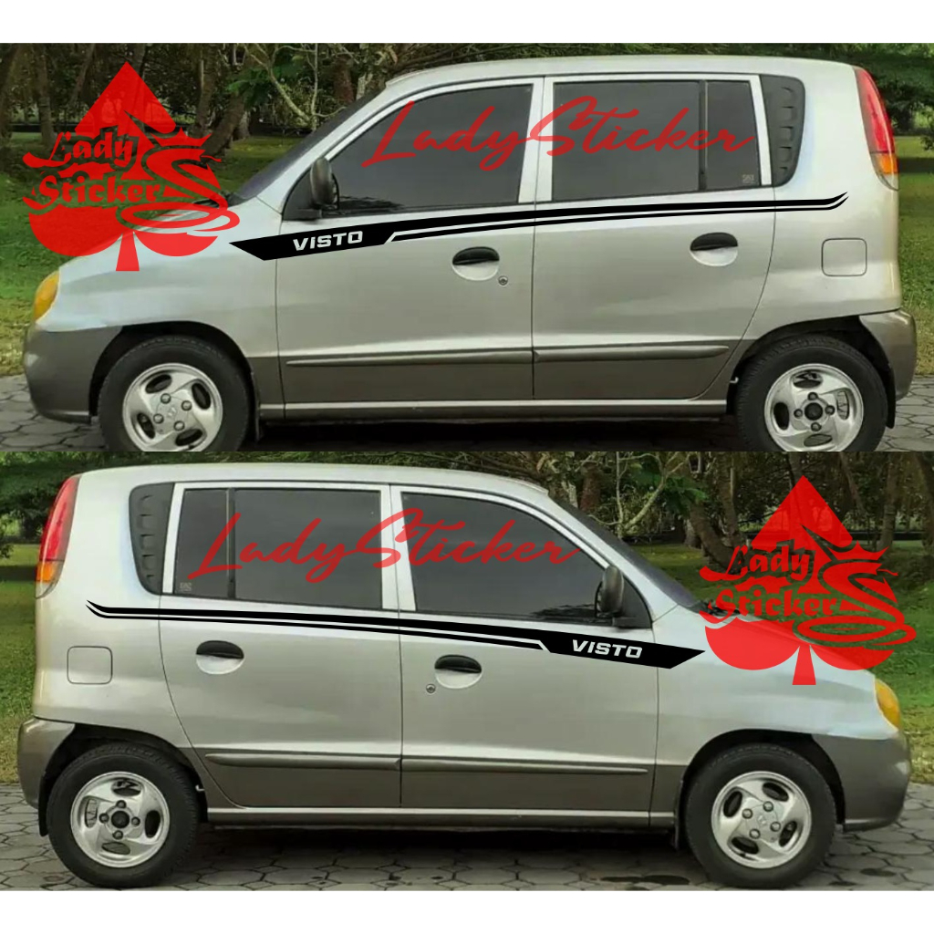 striping sticker mobil visto sticker stiker mobil kia visto