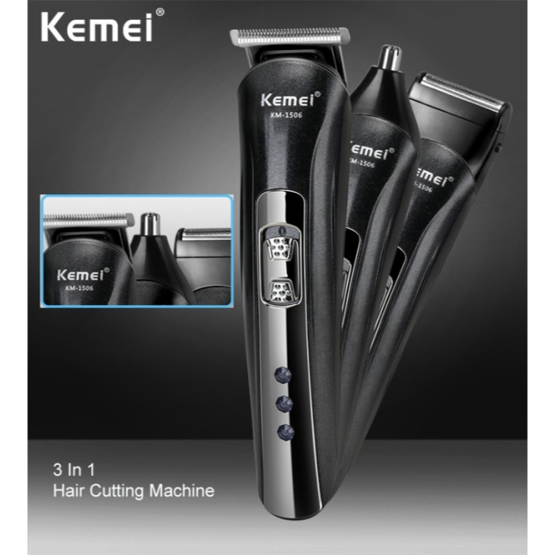 Kemei-1506 Gunting Rambut Listrik Shaving Hair Styling Alat Energy Sil