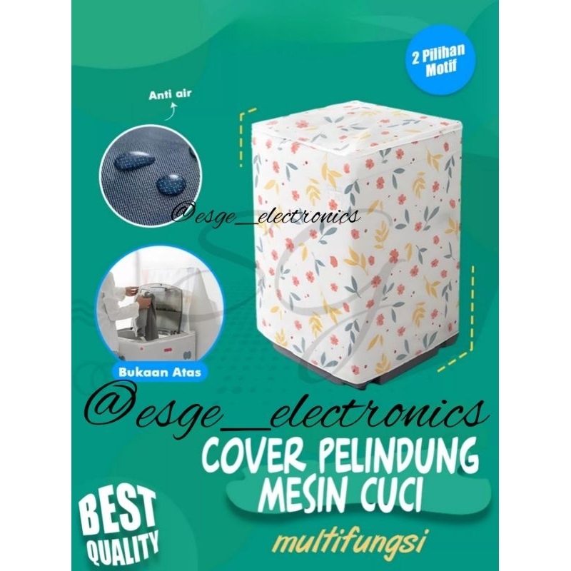 ESGE SARUNG MESIN CUCI SATU TABUNG COVER MESIN CUCI ALAS MESIN CUCI 1 TABUNG PENUTUP MESIN CUCI COVE