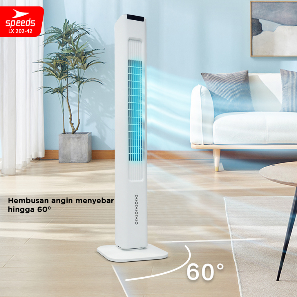 SPEEDS Kipas Angin Portable Cooling Air Conditiener Standing Kipas Angin Berdiri Tower Cooler 202-42