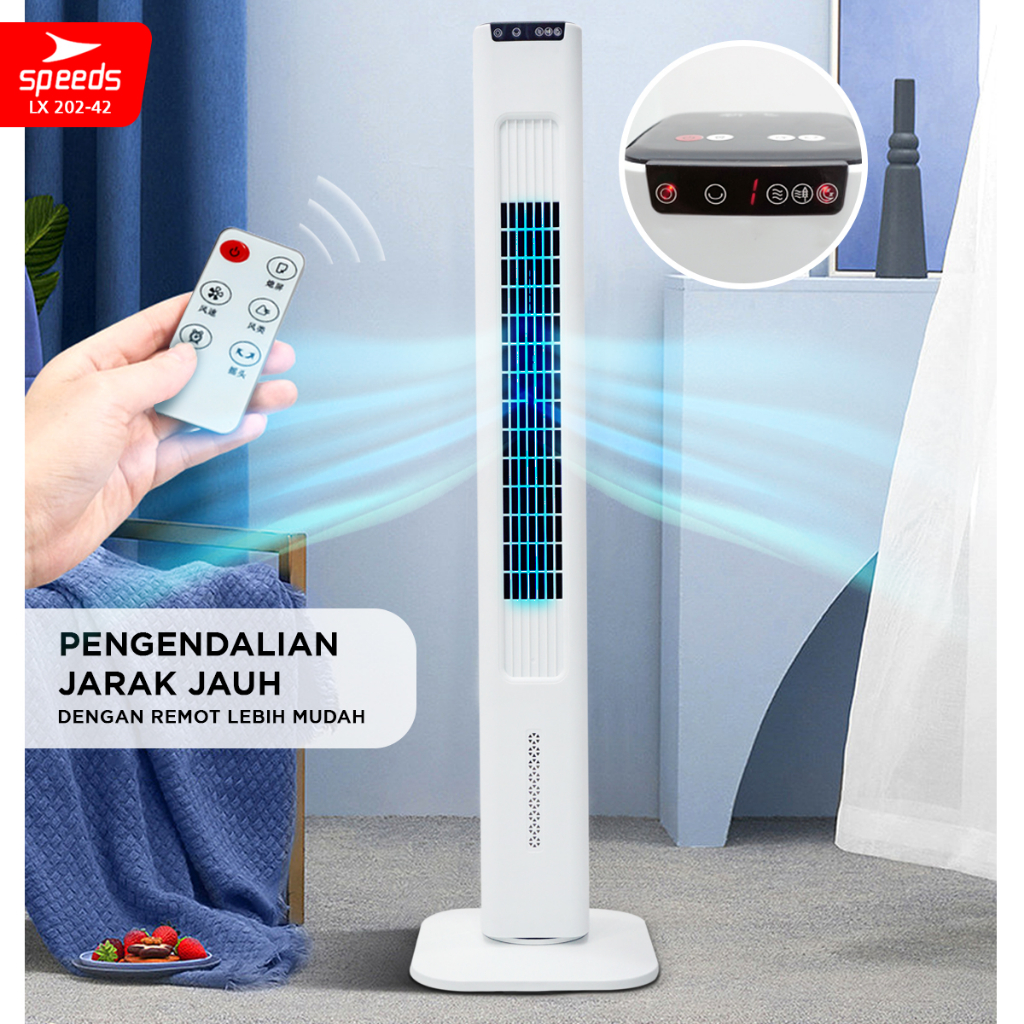 SPEEDS Kipas Angin Portable Cooling Air Conditiener Standing Kipas Angin Berdiri Tower Cooler 202-42