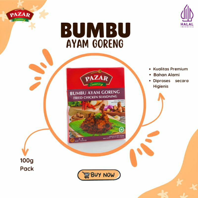 

Bumbu Ayam Goreng | Pazar Pack (100g)