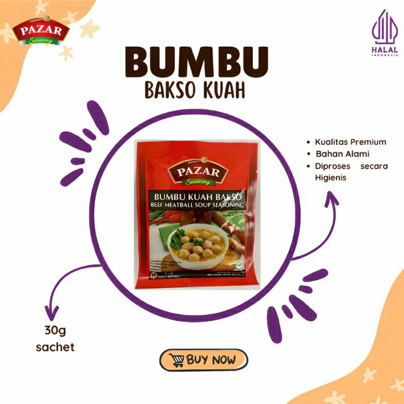 

Bumbu Kuah Bakso | Pazar (Sachet 30g)