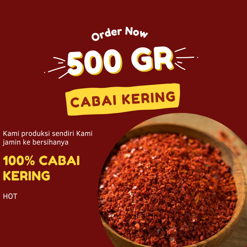 

Chili Granule 500GRM / Cabe Bubuk Kasar Import Halal