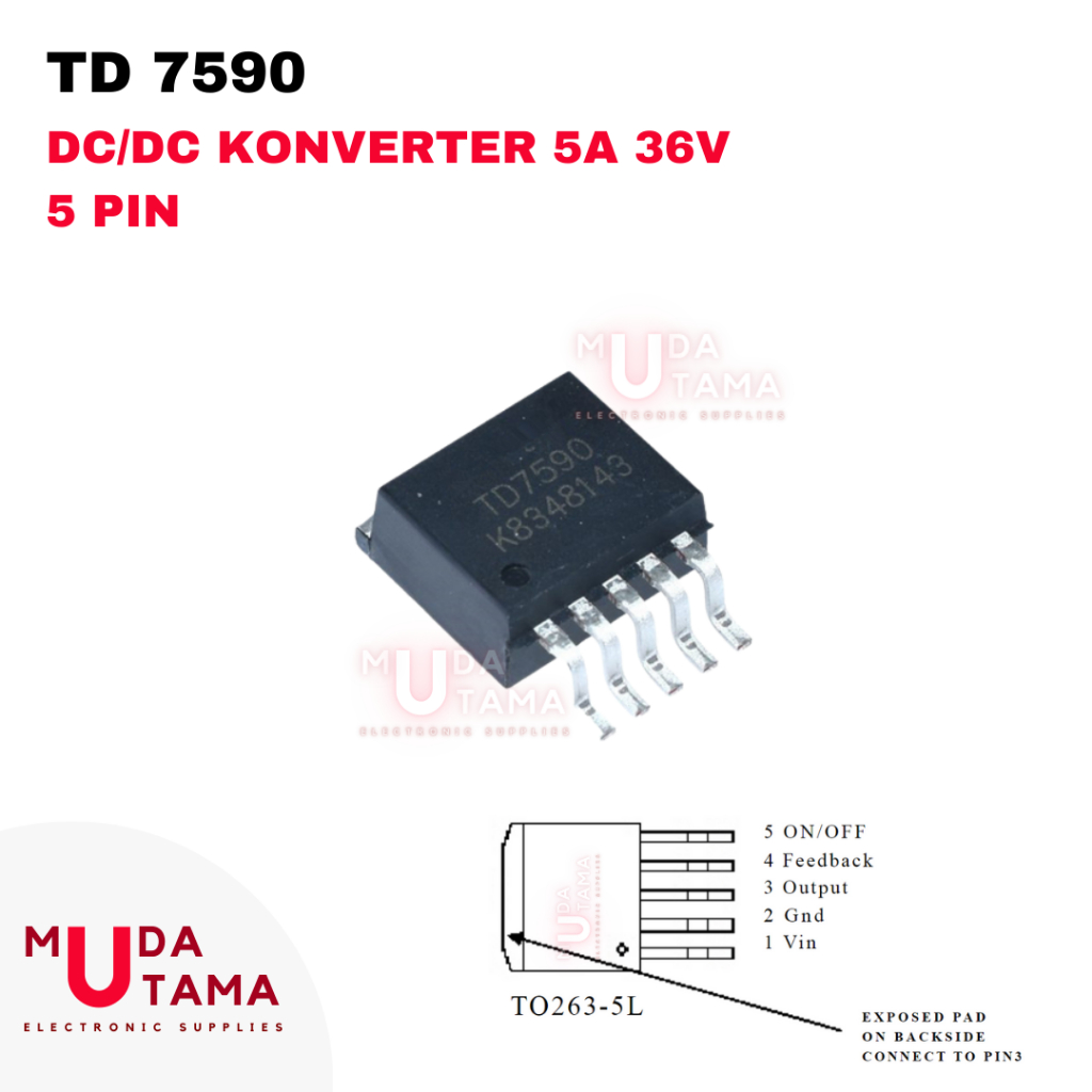 TD7590 5 Pin TD 7590 Konverter DC - Kualitas BAGUS