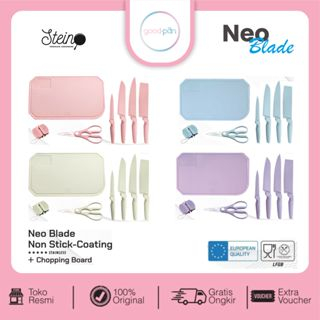 Pisau Stein Steincookware Neo Blade Knifes + Chopping Pisau + Talenan Stein