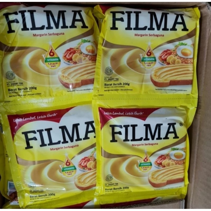 

MARGARIN FILMA / PALMIA / FORVITA / ROSEBRAND SACHET 200 GR KEMASAN TERBARU EXP TERBARU