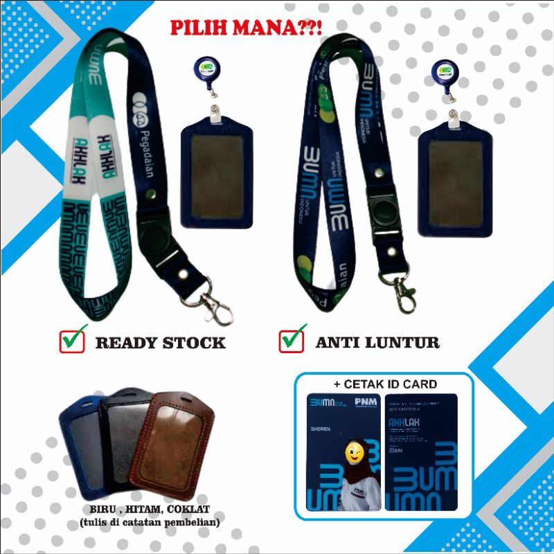 

Lanyard / tali id card pegadaian ready stock