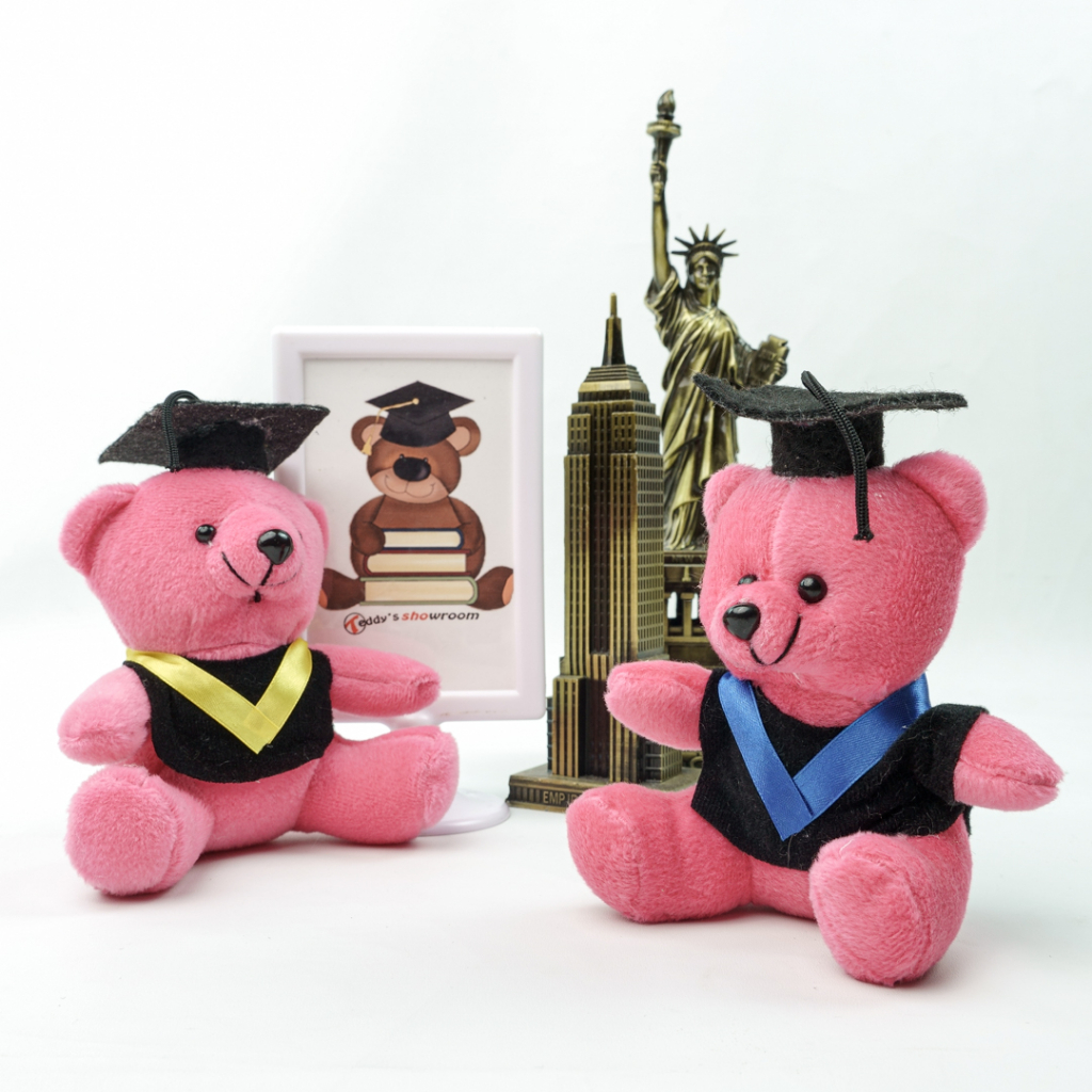 boneka mini / boneka wisuda / boneka sovernir untuk buket 15 cm lengkap toga set