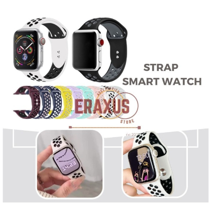 Eraxus Silicone Strap iWatch 38mm 40mm 41mm 42mm 44mm 45mm 49mm Dual Tone Strap Smartwatch T800 Ultr