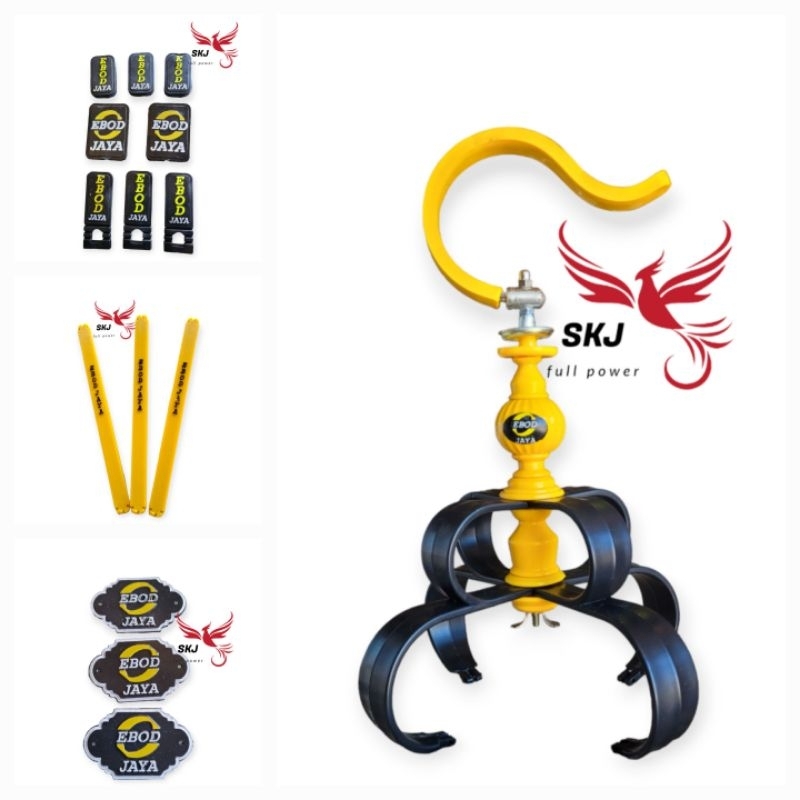 PAKET AKSESORIS DAN LOGO MERK EBOD JAYA FULL SET SANGKAR BULAT MURAI DAN ANIS