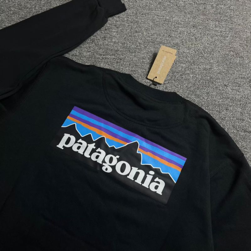 crewneck Patagonia hitam original untuk pria dan wanita