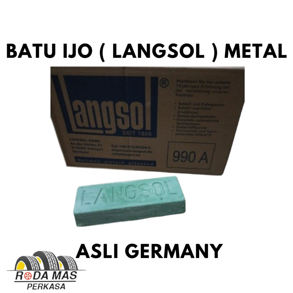 RM LANGSOL ORI BATU POLES HIJAU IJO / COMPOUND POLES BESI STAINLESS ASLI