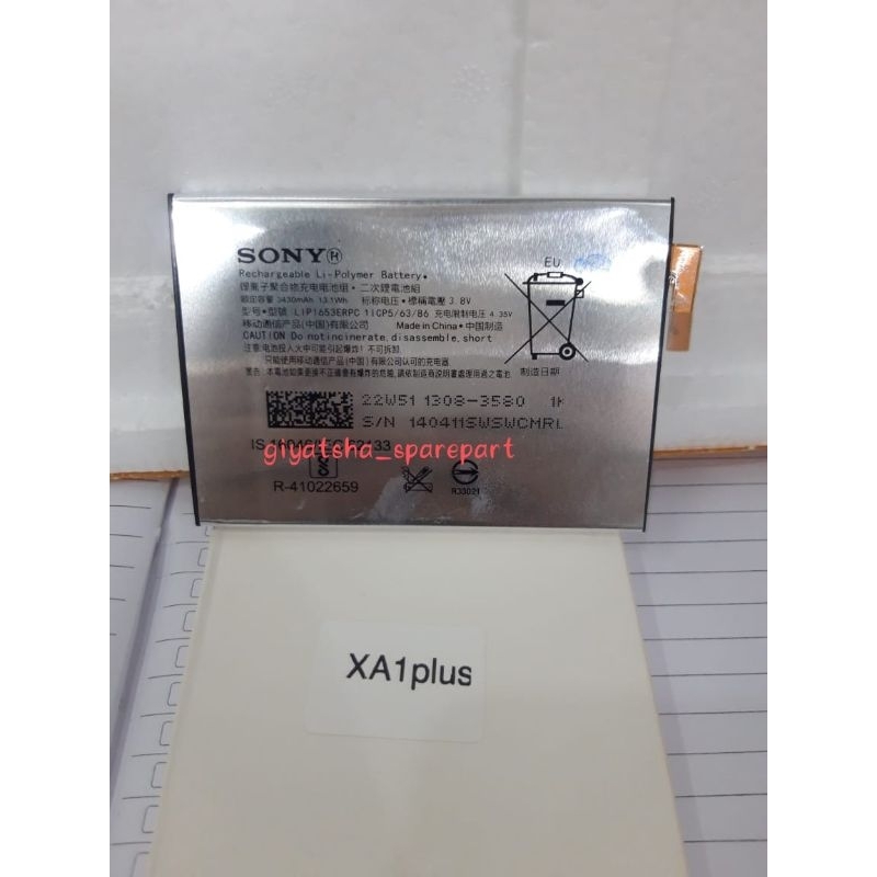 Batre Baterai Battery Sony Xperia XA1 Plus Original