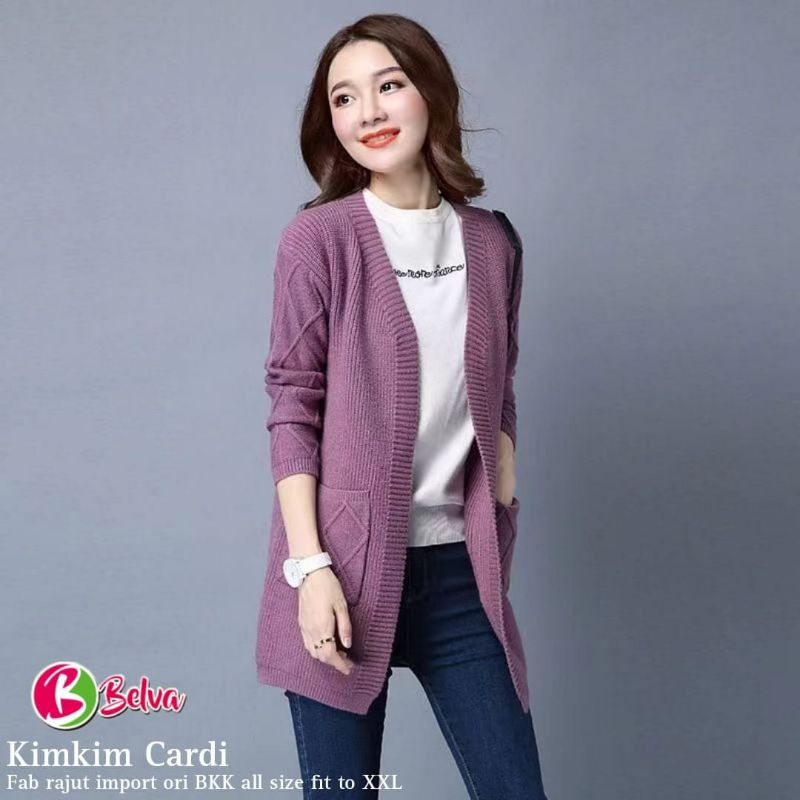 Outer Cardigan Sweater Wanita Rajut Import BKK Blazer Polos panjang