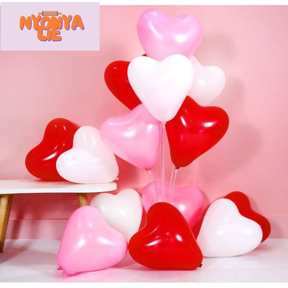 BBL01 Balon Motif Love Dekor Lamaran Valentine Wedding Nikah Ultah HUT