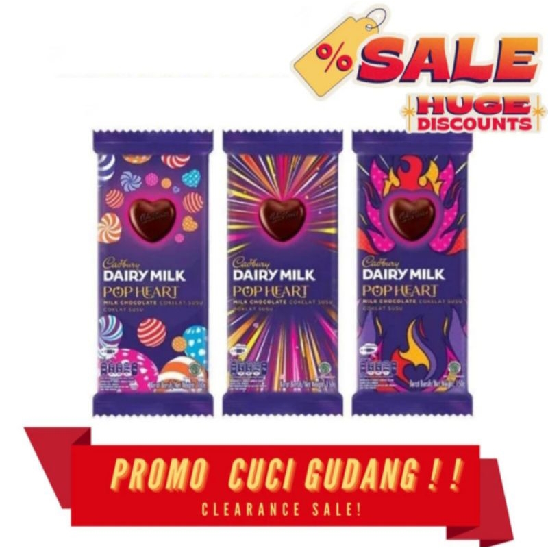 

cadburry dairy milk pop heart / coklat / silverqueen