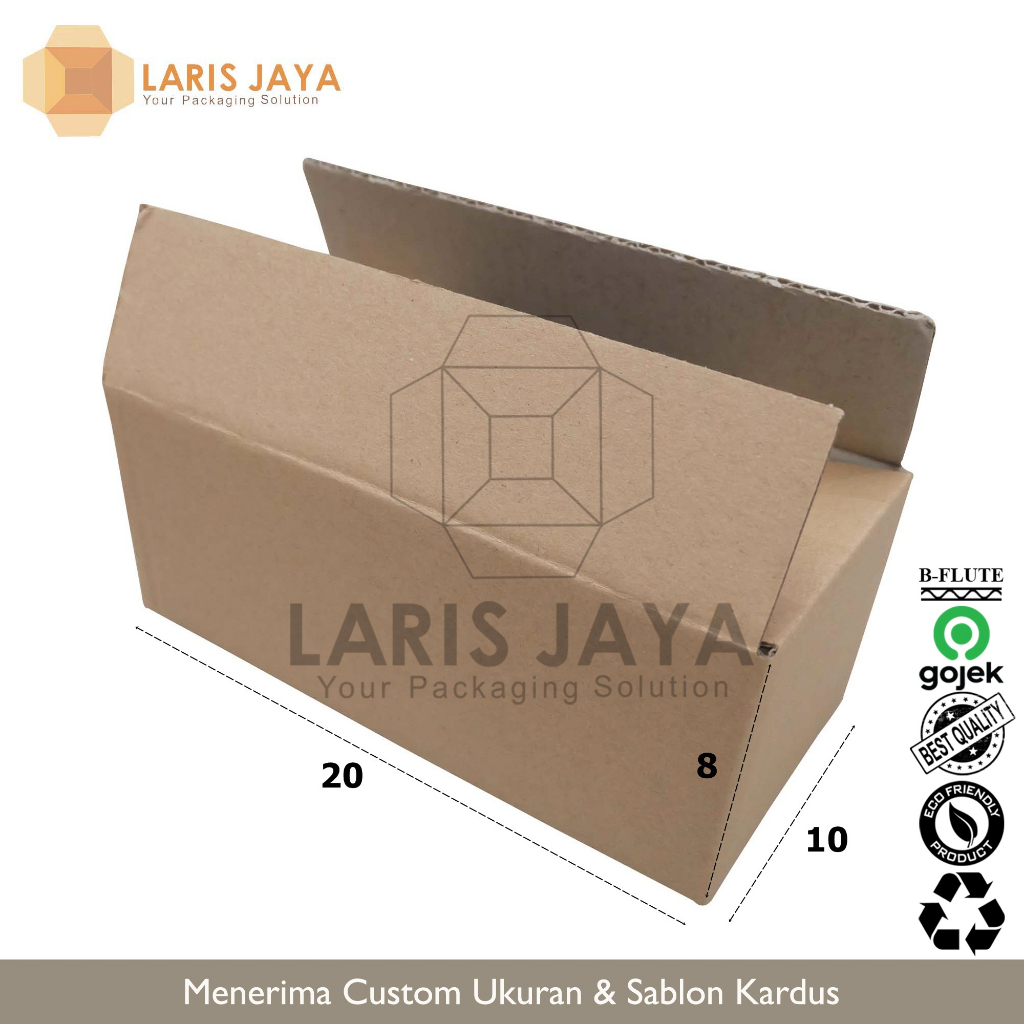 

20 x 10 x 8 cm | B FLUTE | KARDUS | CORRUGATED BOX | PACKING | PACKAGING ( Kardus 20 x 10 x 8 cm )