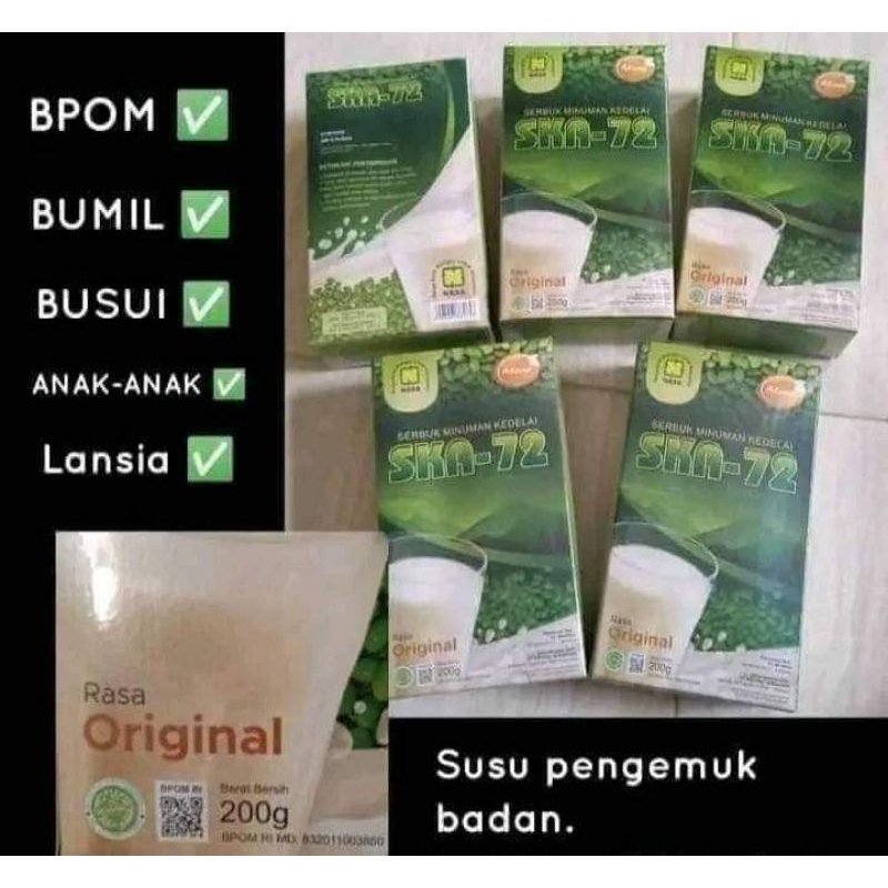 

susu kedelai organik Nasa SKAO-72 penggemuk badan