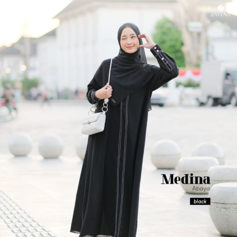 Abaya Turkey Gamis Hitam Medina Dress by Zayena