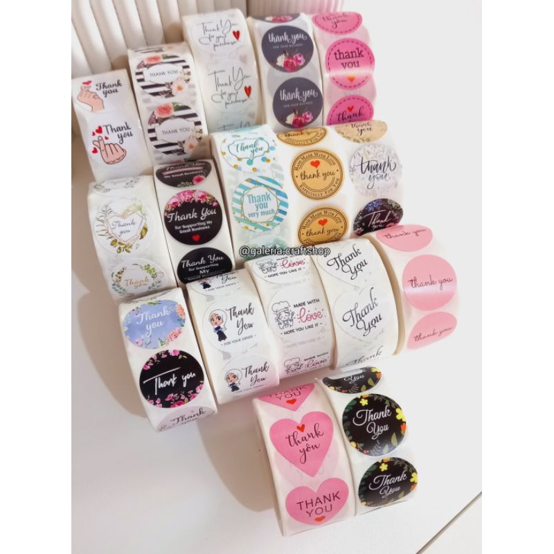 (100pcs) Sticker Thank You // Stiker label thankyou
