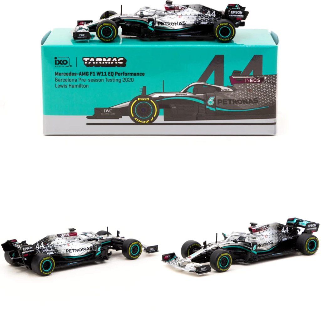 T64G-F036-LH2 - Tarmac Works X iXO Models 1/64 Mercedes-AMG F1 W11 EQ Performance Barcelona Pre-seas