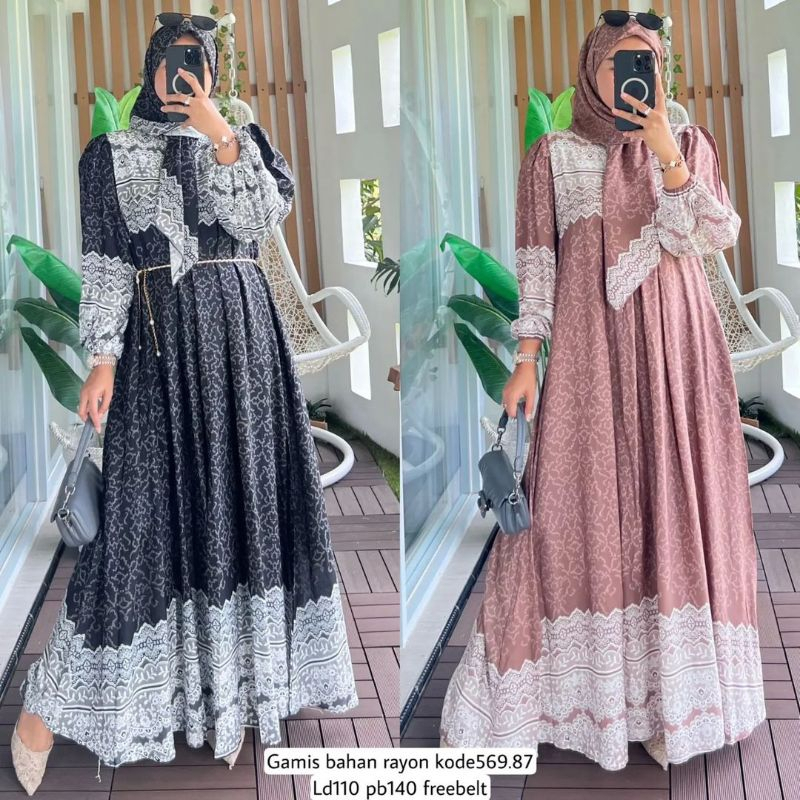 Gamis Katun Rayon Terbaru / Gamis Rubiah Terbaru / Gamis Crinkle Terbaru / Gamis Jumbo Terbaru / Mid