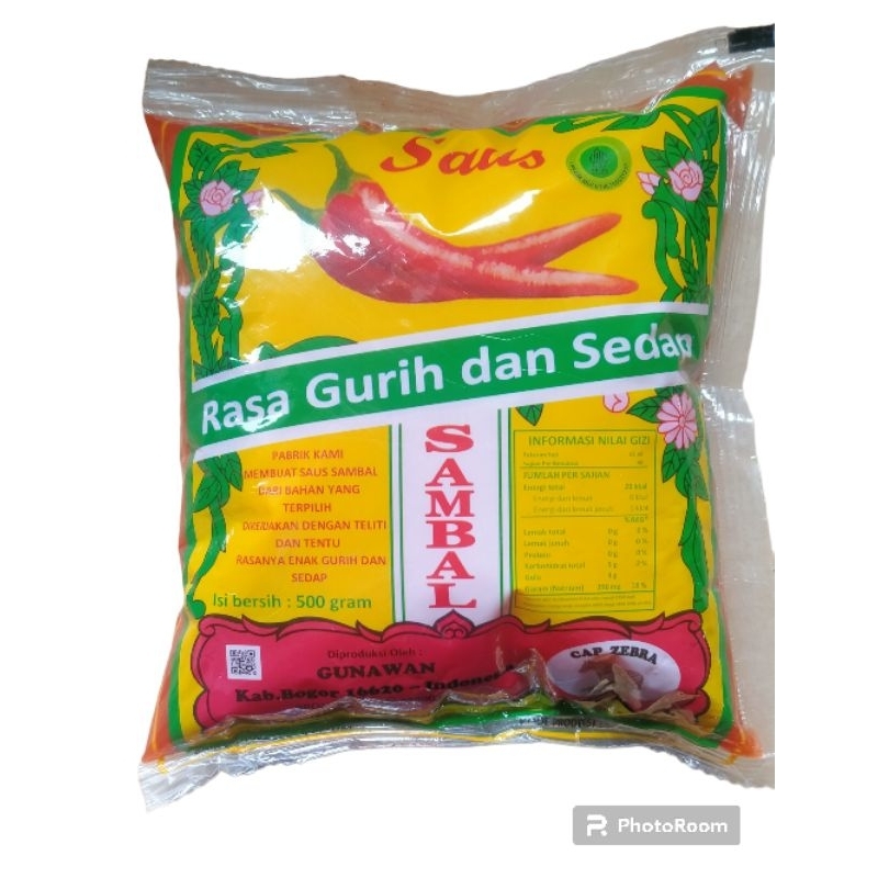 

Saos Sambal Zebra 500 ML 1pcs