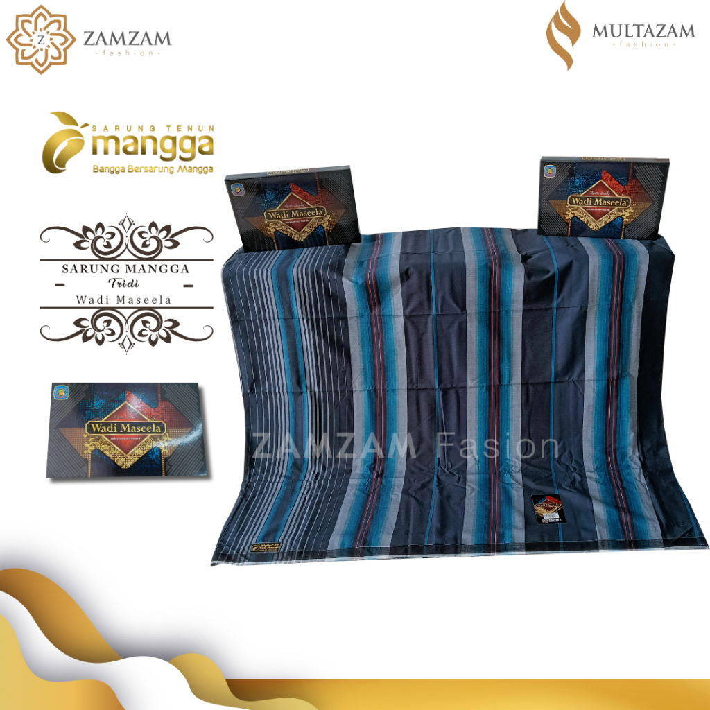 Sarung Wadi Masela Mangga TrIdi Pria Dewasa Fashion Muslim Murah Tenun Katun Songket Premium Batik K