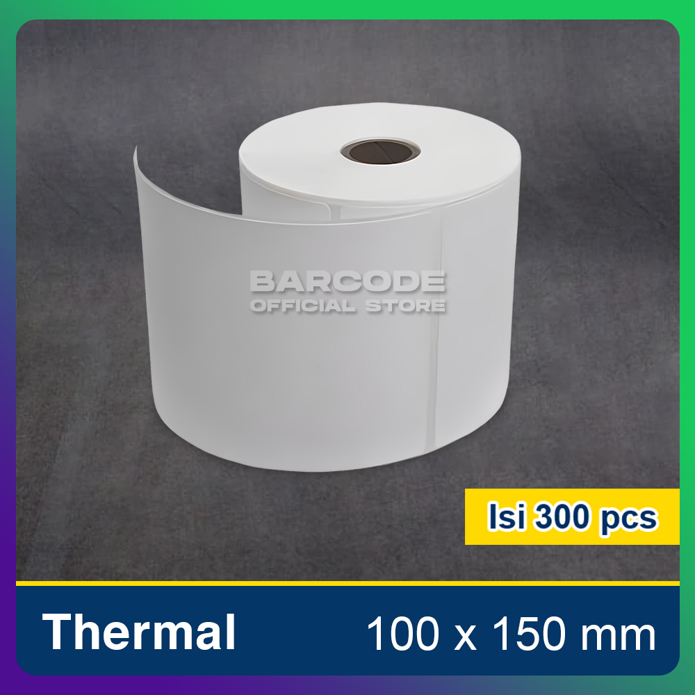 

Label Termal 100 x 150 / 100x150 mm Kertas Stiker Barcode Isi 300 Pcs