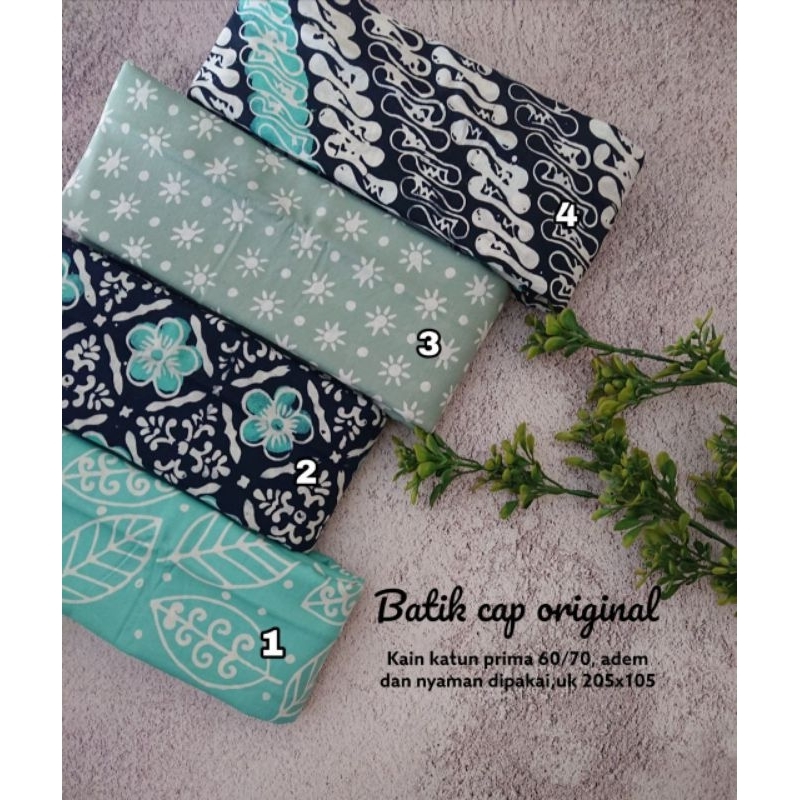 kain batik seragam warna hijau muda / kain batik cap / kain batik  elegan