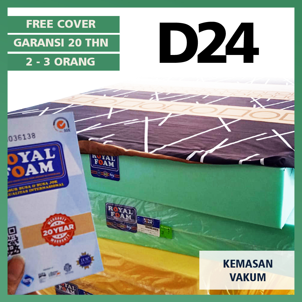 [Royal Foam] Kasur busa Spon Super Vakum D24 14cm dan 20cm DOUBLED