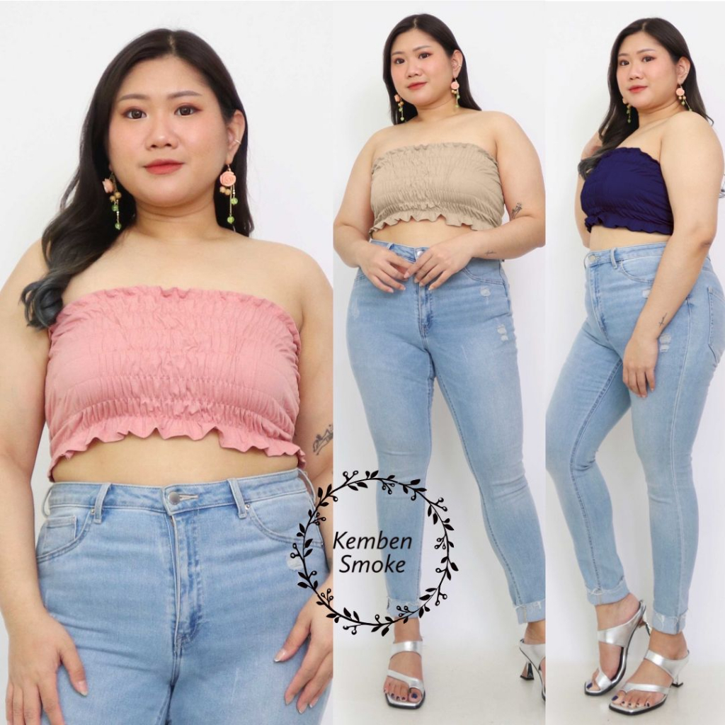 Kemben wanita kemben big size kemben jumbo kemben smoke dalaman wanita inner tube crop top wanita ke