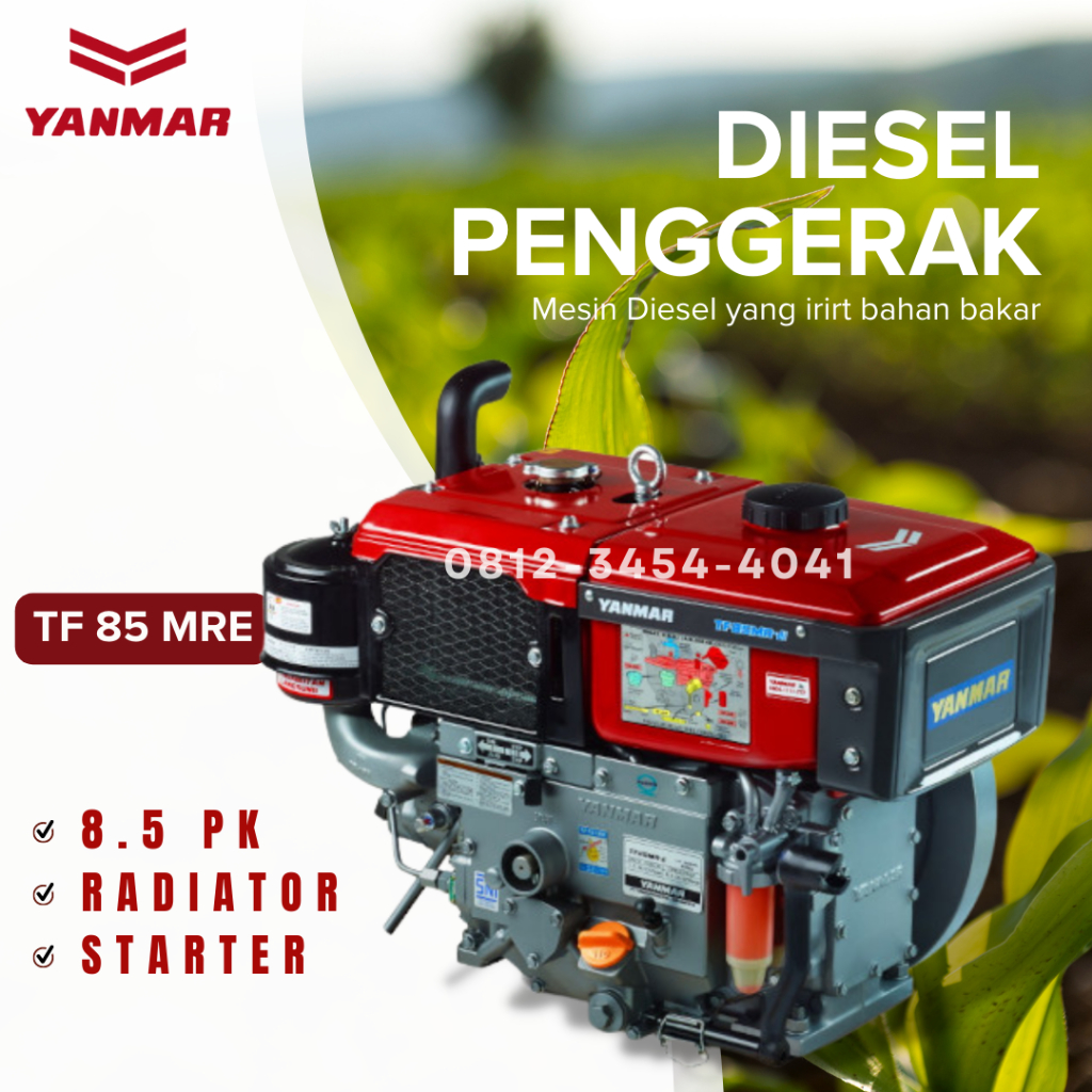 Diesel Starter YANMAR TF 85 MRE / Mesin Penggerak 8.5 Pk Electric