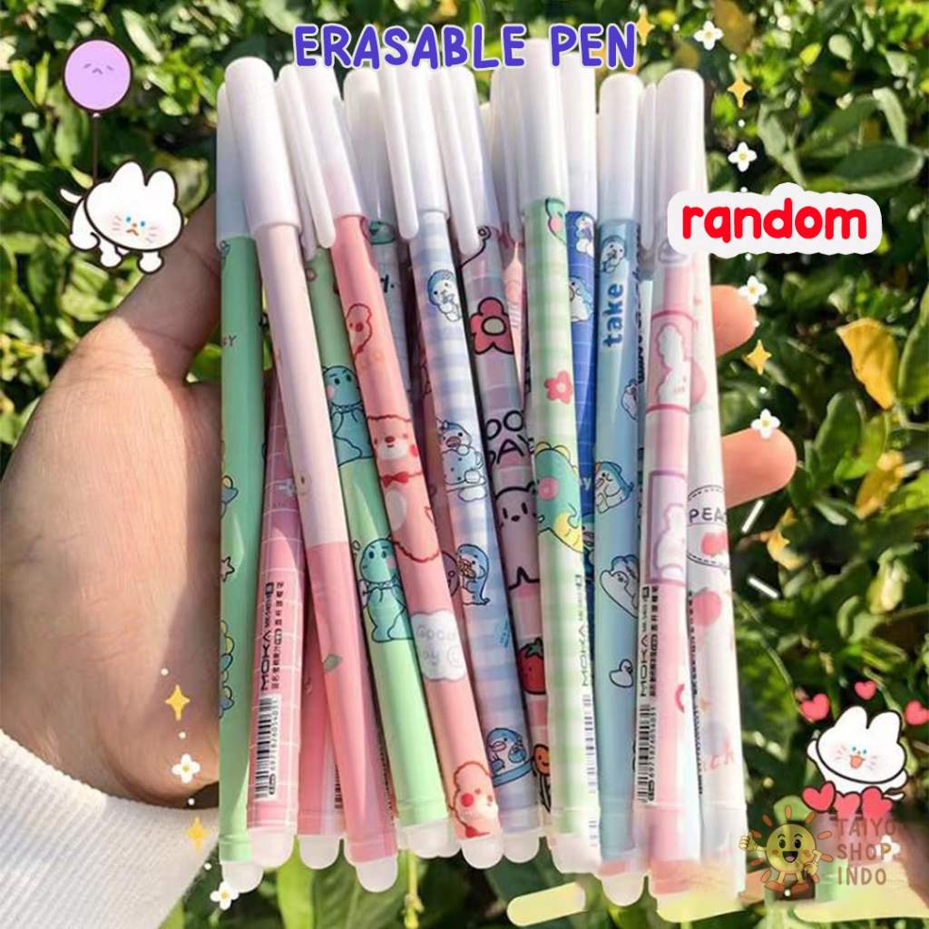 

TAIYO Erasable Pen Gel Pulpen Bisa Di Hapus 0.5mm Pena Ajaib Magic Ballpoint Karakter