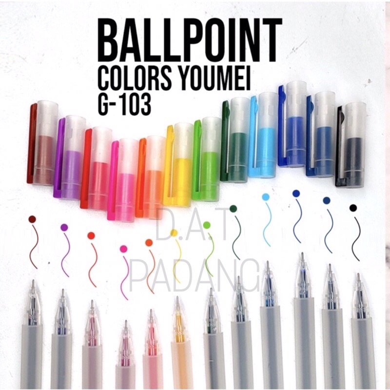 

PENA GEL WARNA WARNI YOUMEI 12 WARNA
