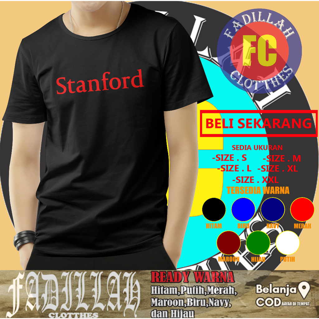 Kaos Stanford University Universitas Stanford Logo Baju Distro