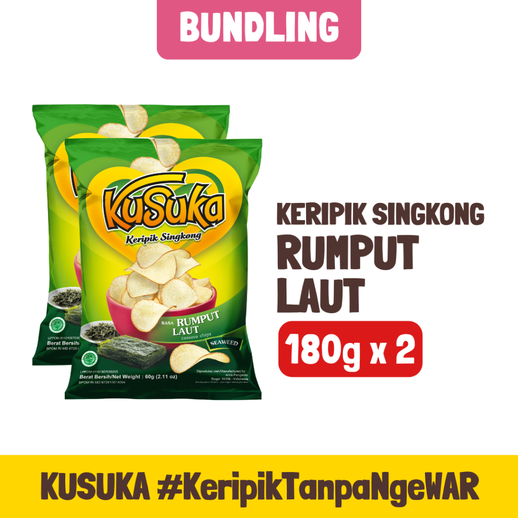 

KUSUKA Keripik Singkong Rumput Laut 180g - 2 pcs