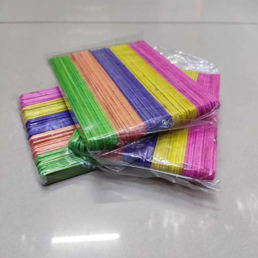 

Stick Ice Cream / Stik ES Krim Prakarya Polos / Warna (50 pcs)