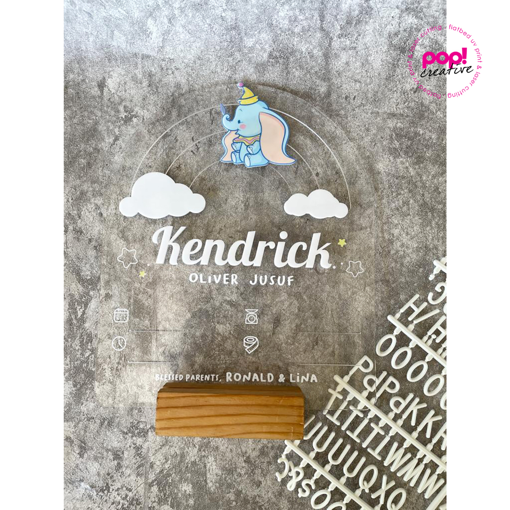 Hospital Board | Biodata Anak | Hospital Board Custom | Hospital Letter Board Baby Board Pajangan Ba