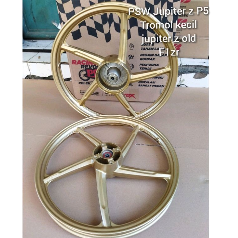 Velg PSW GOLD Jupiter Z / F1ZR Tromol Kecil Palang 5 Miring