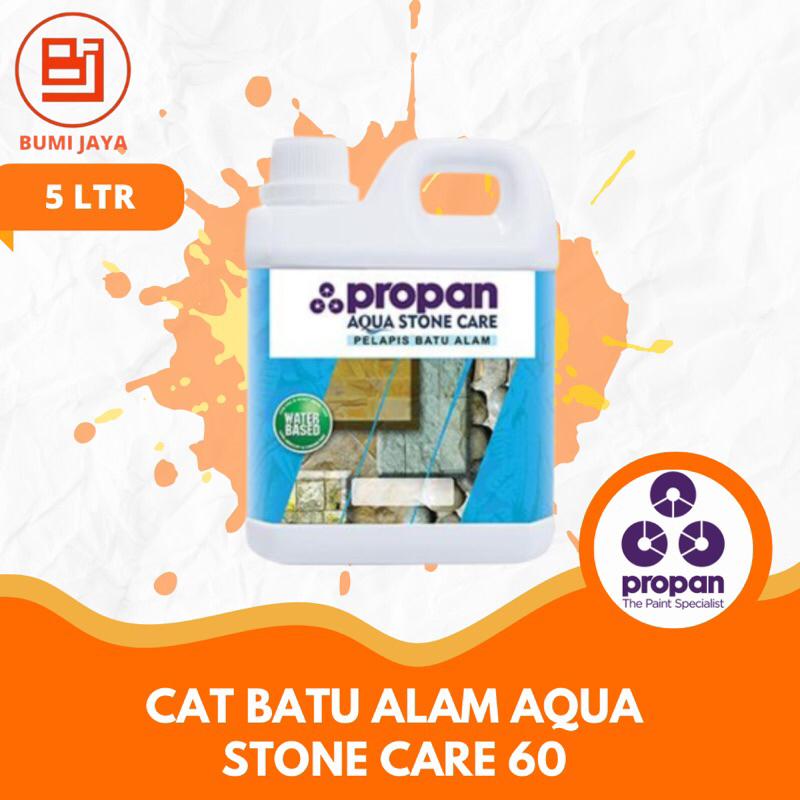 Cat batu alam propan aqua stone care 5ltr (coating batu alam waterbased asc 60 5 ltr)